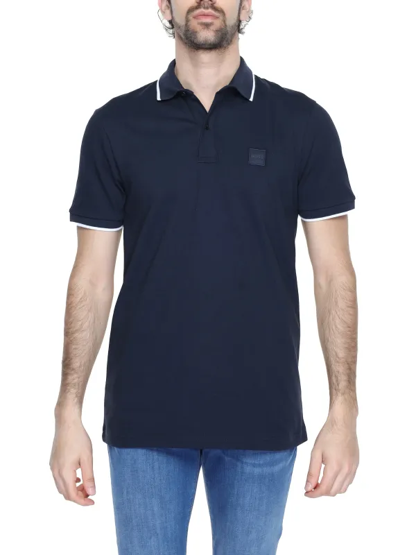 Marineblaues Boss Piqué-Poloshirt Marineblaues Boss Piqué-Poloshirt