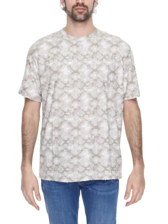 Weißes T-Shirt mit Krokodilmuster