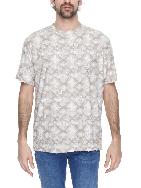 Weißes T-Shirt mit Krokodilmuster Weißes T-Shirt mit Krokodilmuster