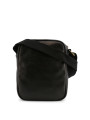 Schwarze Leder Schultertasche Lumberjack JACKAL