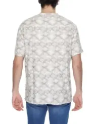 Weißes T-Shirt mit geometrischem Muster