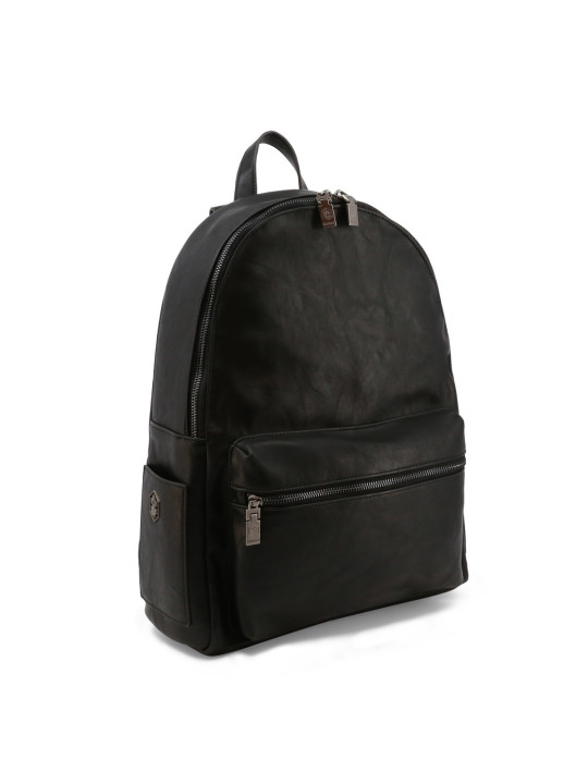 Schwarzes Leder Rucksack täglicher Gebrauch