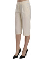 Jeans & Pants Elegant Straight Cropped Pants in Cream 180,00 € 7333413030238 | Planet-Deluxe