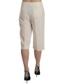 Jeans & Pants Elegant Straight Cropped Pants in Cream 180,00 € 7333413030238 | Planet-Deluxe