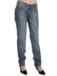 Jeans & Pants Chic Blue Washed Slim Fit Denim Jeans 270,00 € 7333413030344 | Planet-Deluxe