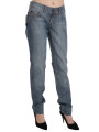 Jeans & Pants Chic Blue Washed Slim Fit Denim Jeans 270,00 € 7333413030344 | Planet-Deluxe