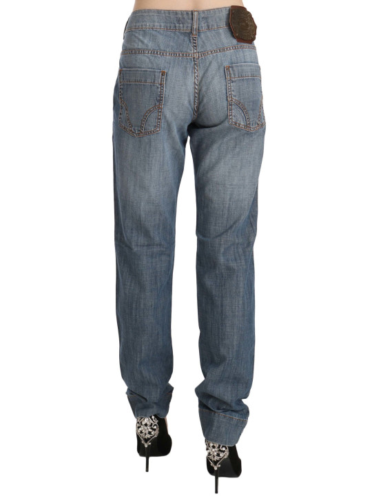 Jeans & Pants Chic Blue Washed Slim Fit Denim Jeans 270,00 € 7333413030344 | Planet-Deluxe