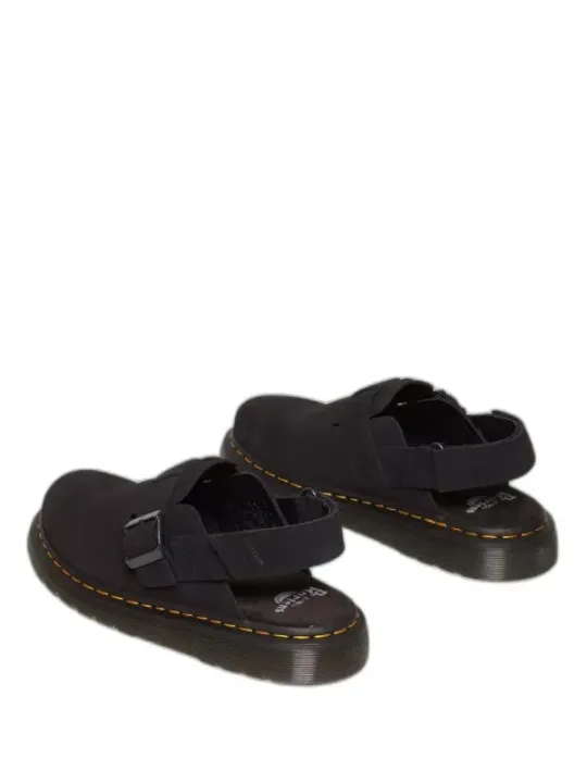 Schwarze Dr. Martens Riemchensandalen