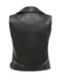 Schwarze Lederjacke Rückseite Detailansicht