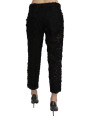 Jeans & Pants Elegant Straight Cropped Lace Trousers 1.660,00 € 8059226177739 | Planet-Deluxe