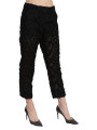 Jeans & Pants Elegant Straight Cropped Lace Trousers 1.660,00 € 8059226177739 | Planet-Deluxe