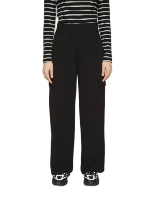 Schwarze weite Hosen Jacqueline De Yong