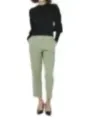 Helle graue Cropped Straight-Leg Hose