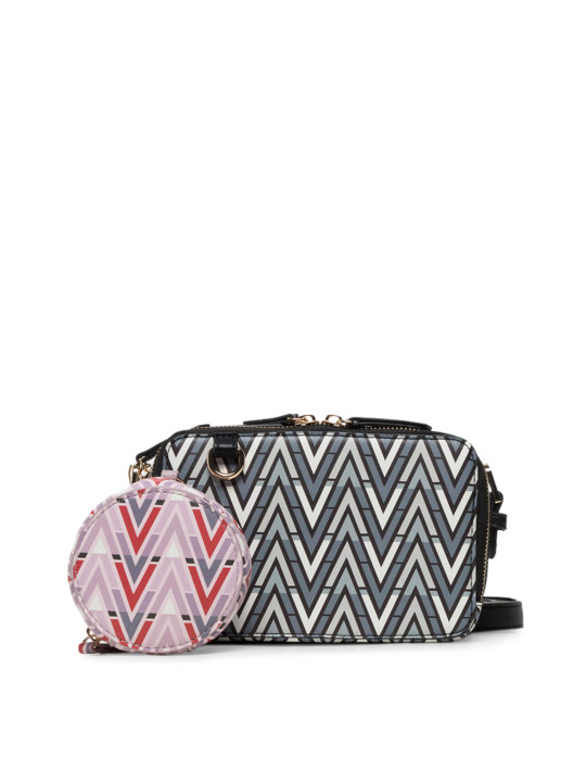 Neon Chevron Umhängetasche und Nylonbeutel