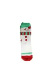 Schneemann Socken rot grün gestreift