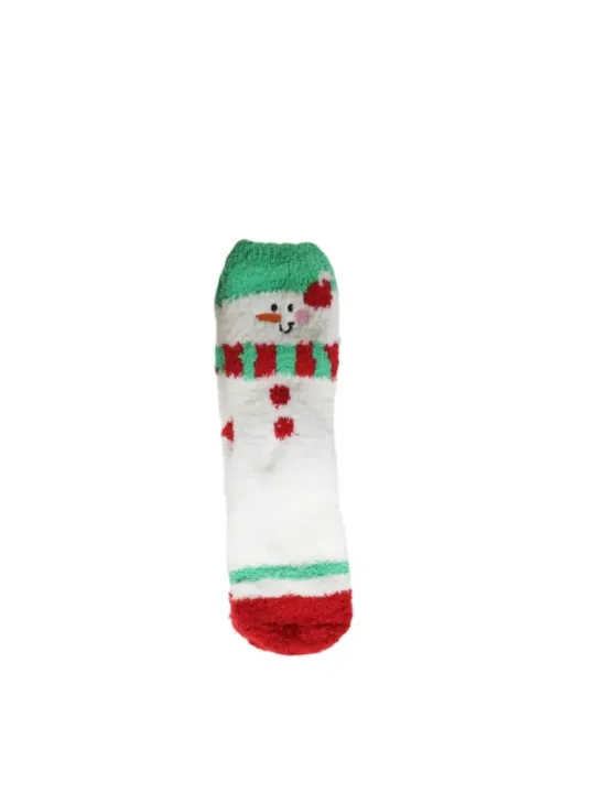 Schneemann Socken rot grün gestreift