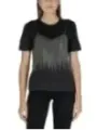 Schwarzes T-Shirt mit Strasssteinen