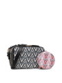 Schwarze Valentino Gürteltasche mit Muster