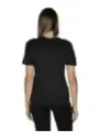 Schwarzes Baumwoll-T-Shirt, lässiger Stil