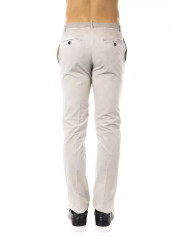 Jeans & Pants Sleek Gray Casual Fit Cotton Pants for Men 150,00 € 2000032963500 | Planet-Deluxe