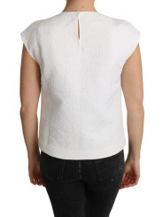 Tops & T-Shirts Elegant White Cotton Blend Blouse 1.070,00 € 8052087216319 | Planet-Deluxe