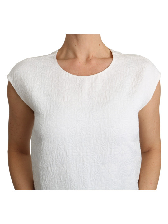 Tops & T-Shirts Elegant White Cotton Blend Blouse 1.070,00 € 8052087216319 | Planet-Deluxe