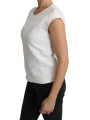 Tops & T-Shirts Elegant White Cotton Blend Blouse 1.070,00 € 8052087216319 | Planet-Deluxe