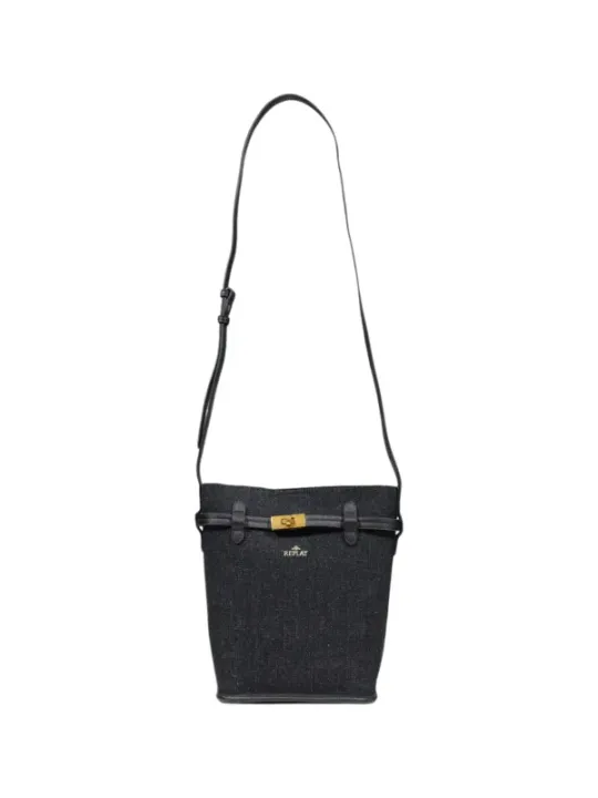 Graue Replay Tasche mit Leder.