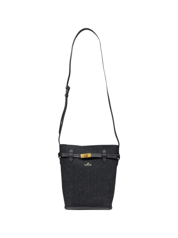 Graue Replay Tasche mit Leder. Graue Replay Tasche mit Leder.