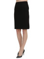 Skirts Chic High Waist Black Linen Skirt 330,00 € 8058301886108 | Planet-Deluxe