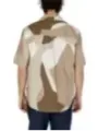 Braun-weißes Camo-Hemd Kurzarm