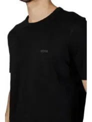 Schwarzes Boss Baumwoll-T-Shirt Herren