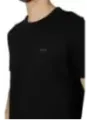 Schwarzes Boss Baumwoll-T-Shirt Herren