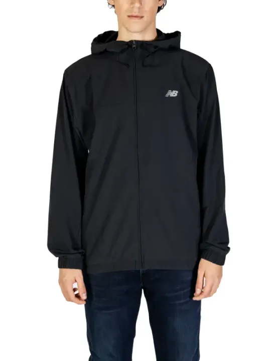 Schwarze New Balance Windbreaker-Jacke