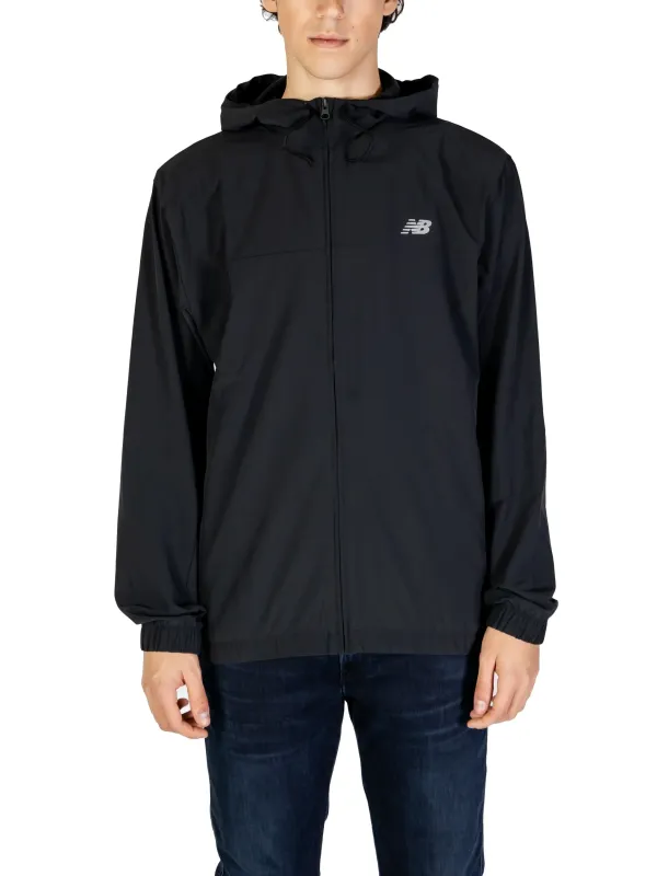 Schwarze New Balance Windbreaker-Jacke