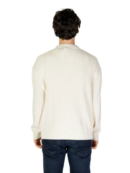 Off-weißer Baumwollpullover von Calvin Klein
