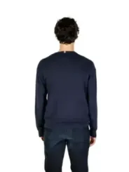 Dunkelblauer Flanell Herrenpullover