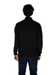 Schwarzer Woll-Rollkragenpullover von Calvin Klein