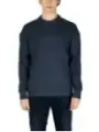 Dunkelblauer gerippter Calvin Klein Pullover