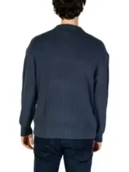 Dunkelblauer gerippter Calvin Klein Pullover
