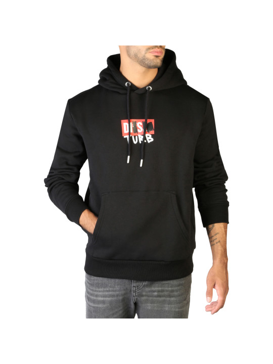 Schwarzes Diesel Kapuzen Sweatshirt Logo