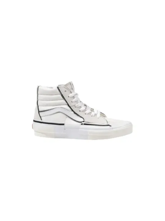 Weiße High-Top-Sneaker mit Plateau