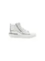 Weiße High-Top-Sneaker mit Plateau