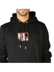 Schwarzes Diesel Kapuzen Sweatshirt Logo