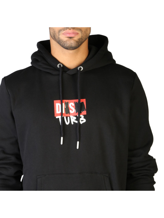 Schwarzes Diesel Kapuzen Sweatshirt Logo