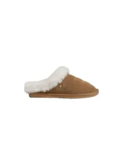 Tan Wildleder gesteppte Clogs Slipper
