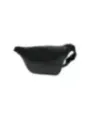 Schwarze Lederbauchtasche minimalistisches Design