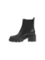 Schwarze Leder Chelsea Plateau Stiefel