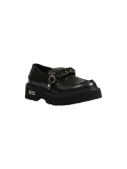 Schwarze Lederstiefel mit Plateausohle