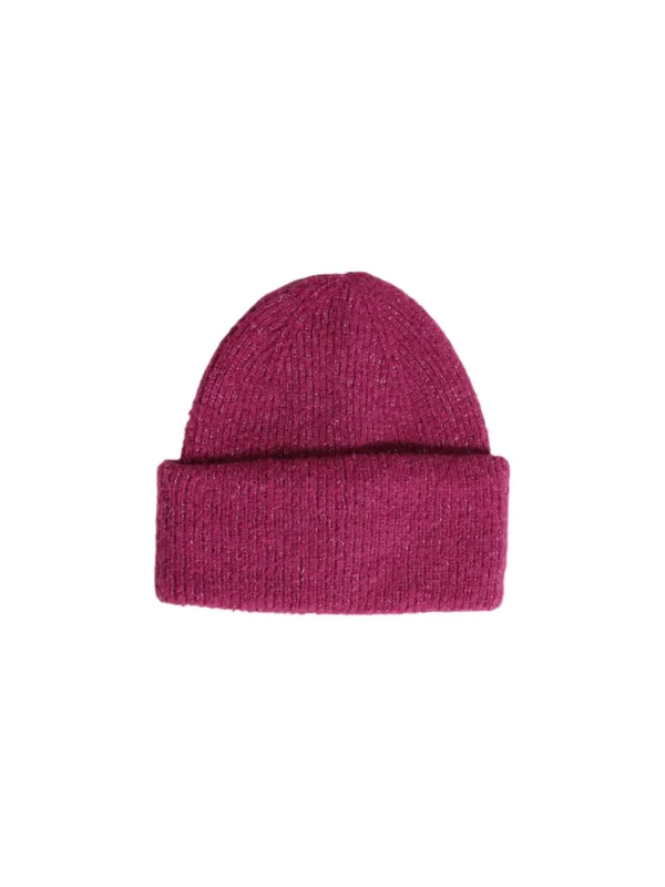 Magenta Strickmütze mit hochgeschlagenem Rand Magenta Strickmütze mit hochgeschlagenem Rand